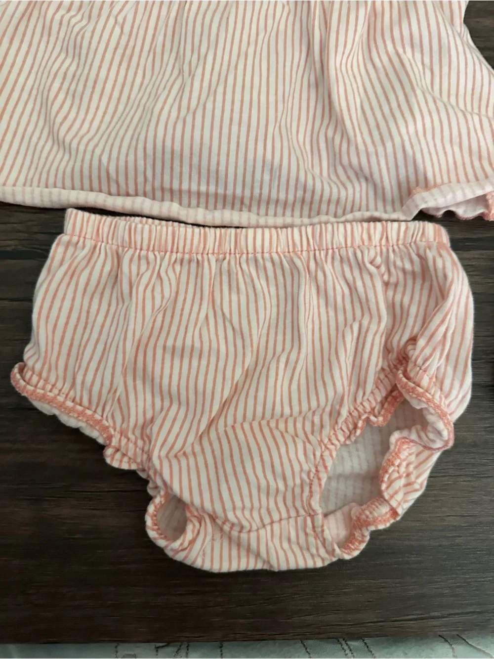 Carter's Peach & White Striped Baby Set